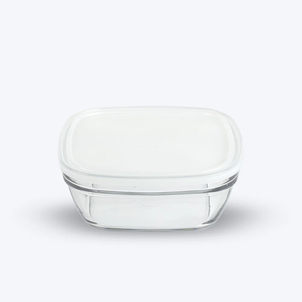 Freshbox - Boite de conservation carrée couvercle blanc 1,15L
