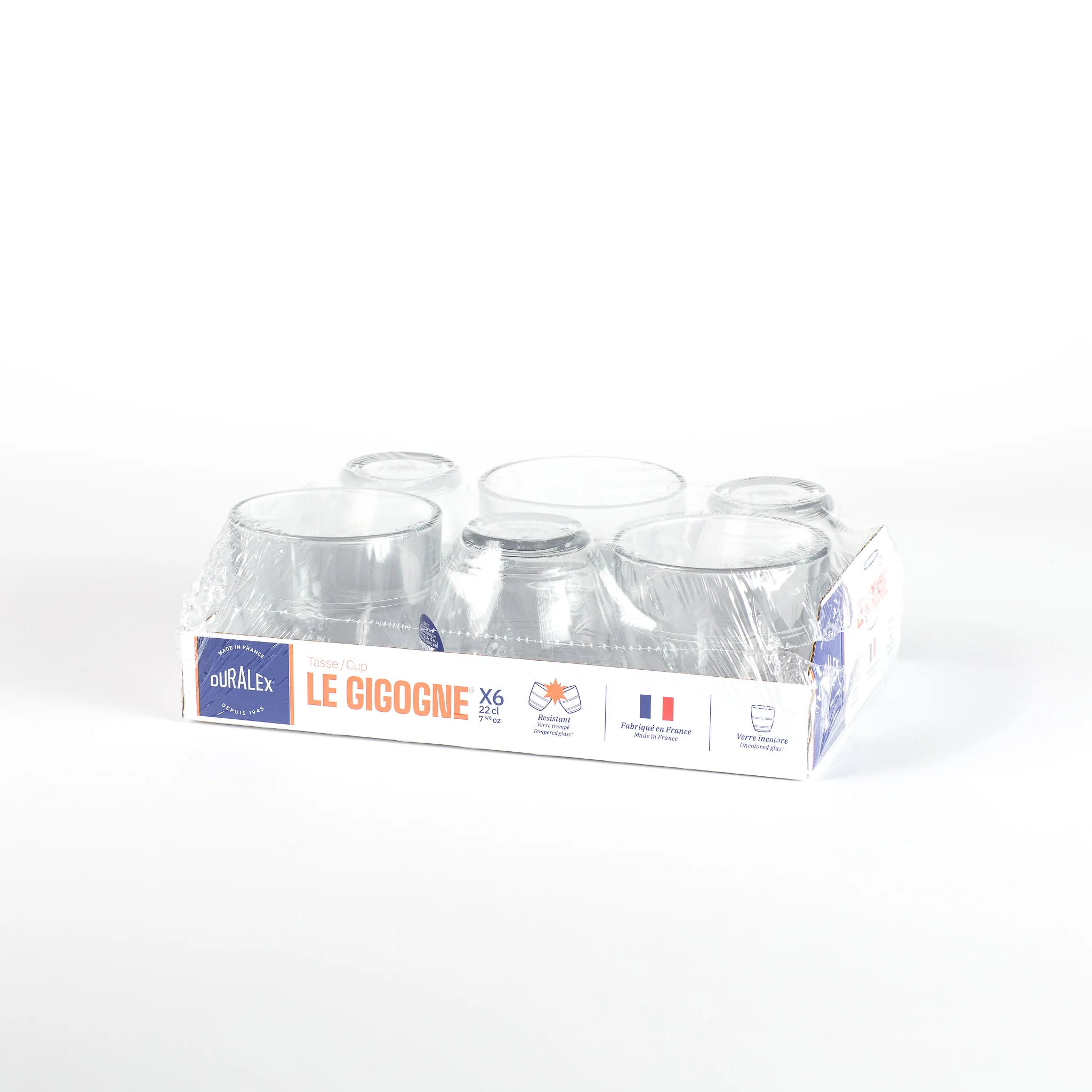 Le Gigogne - Tasse en verre transparent 22 cl (Lot de 6) - Image 2