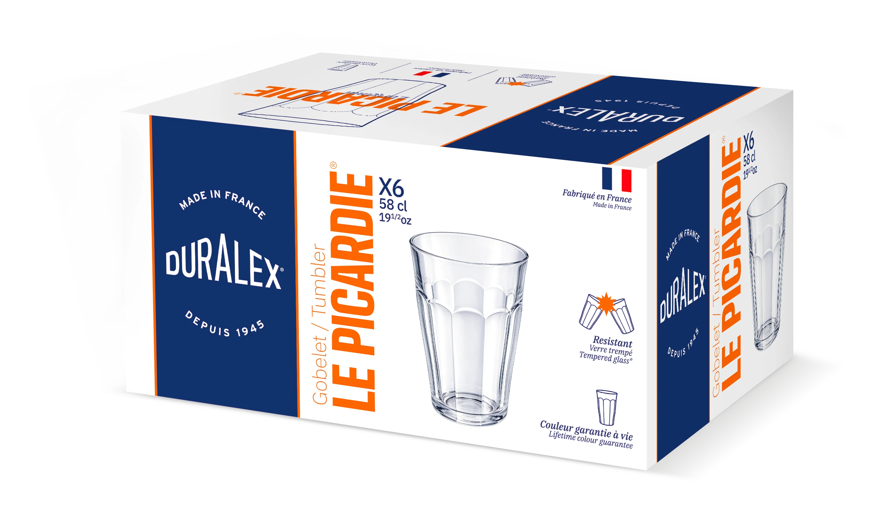Le Picardie - Verre à eau - Transparent 58cl (Lot de 6) - Image 2